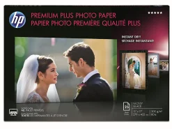 HP Premium Plus Photo Paper for Inkjet Printers, Glossy, Ledger Size (11" x 17)", 80 Lb., Pack Of 25 Sheets (CV065A)
