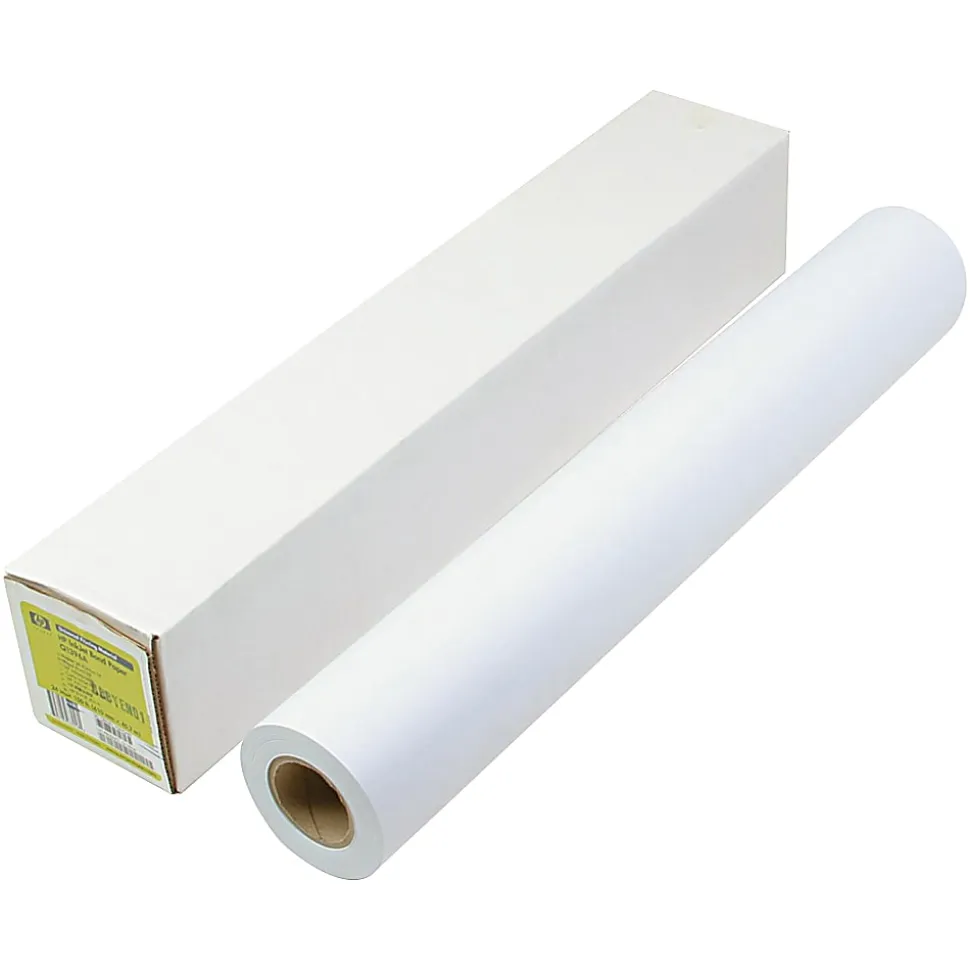 HP Q1405B Universal Heavyweight Coated Wide Format Roll, 36" x 150', 26 Lb