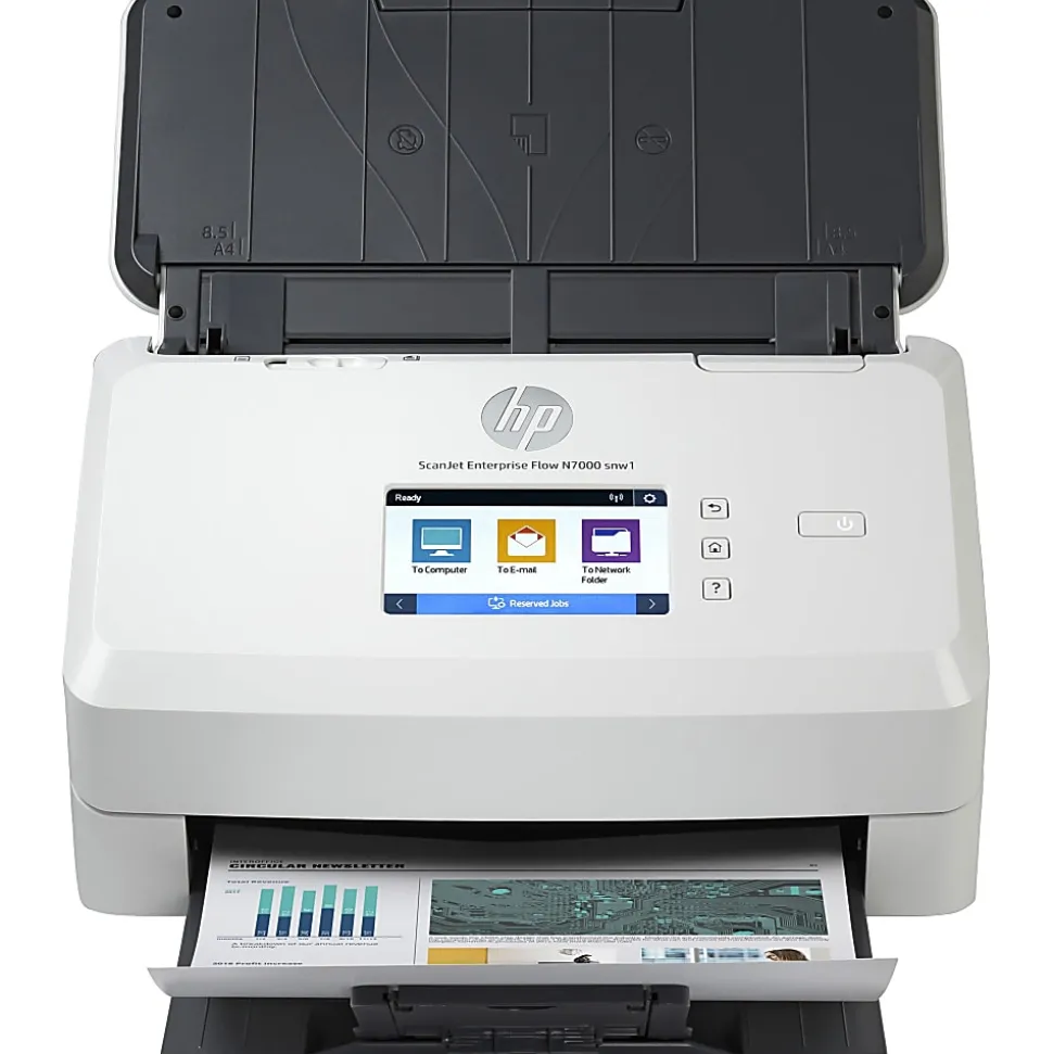 HP ScanJet Enterprise Flow N7000 snw1 Scanner, 7.5"H x 12.2"W x 7.8"D, 6FW10A#BGJ