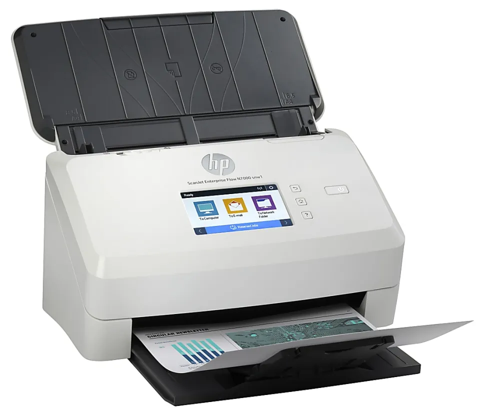 HP ScanJet Enterprise Flow N7000 snw1 Scanner, 7.5"H x 12.2"W x 7.8"D, 6FW10A#BGJ