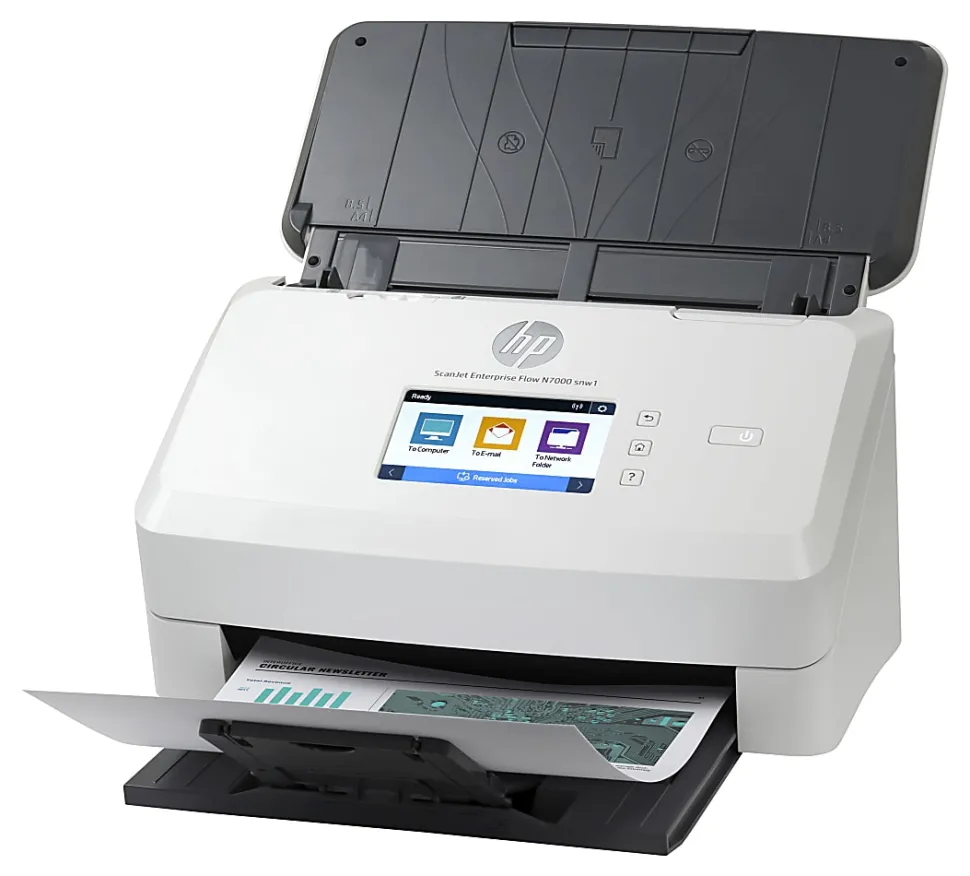 HP ScanJet Enterprise Flow N7000 snw1 Scanner, 7.5"H x 12.2"W x 7.8"D, 6FW10A#BGJ