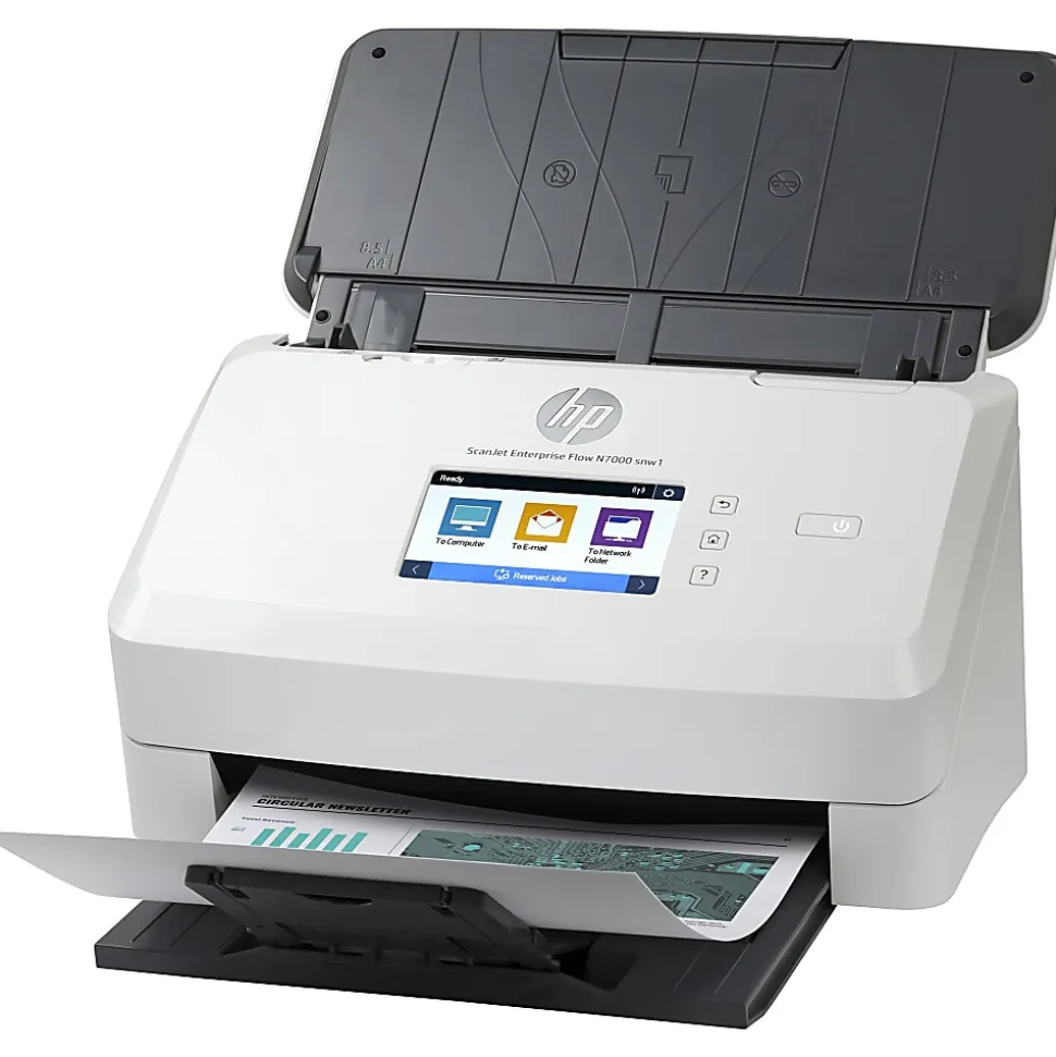 HP ScanJet Enterprise Flow N7000 snw1 Scanner, 7.5"H x 12.2"W x 7.8"D, 6FW10A#BGJ
