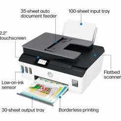 HP Smart Tank Plus 651 Wireless Cartridge-free All-in-One Ink Tank Printer with up to 3 years of ink included (7XV38A)
