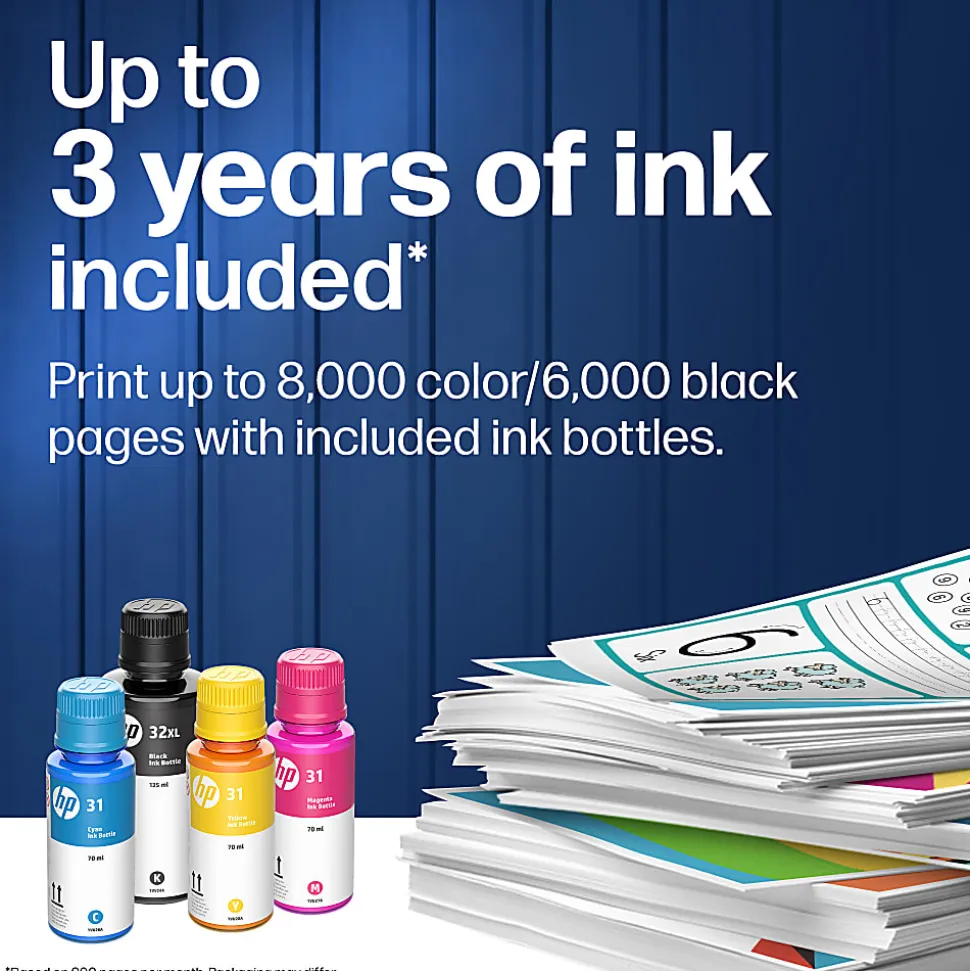 HP Smart Tank 6003 Wireless All-in-One Cartridge-free Ink Tank Printer with up to 3 years of ink included, AI-capable (9B5C8A)