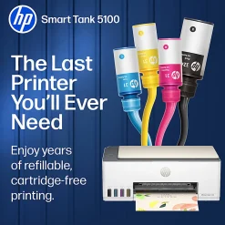 HP Smart Tank 5100 Wireless All-in-One Cartridge-free Ink Tank Printer with up to 3 years of ink included, AI-capable (9B2D1A)