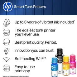 HP Smart Tank 5100 Wireless All-in-One Cartridge-free Ink Tank Printer with up to 3 years of ink included, AI-capable (9B2D1A)