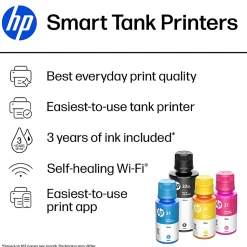 HP Smart Tank 5101 Wireless All-in-One Cartridge-free Ink Tank Printer with up to 3 years of ink included, AI-capable (1F3Y0A)