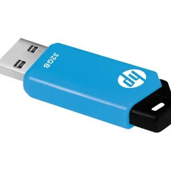HP v150w USB 2.0 Flash Drive, 32GB, Blue