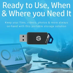 HP x900w USB 3.0 Flash Drive,128GB,Gray/Blue