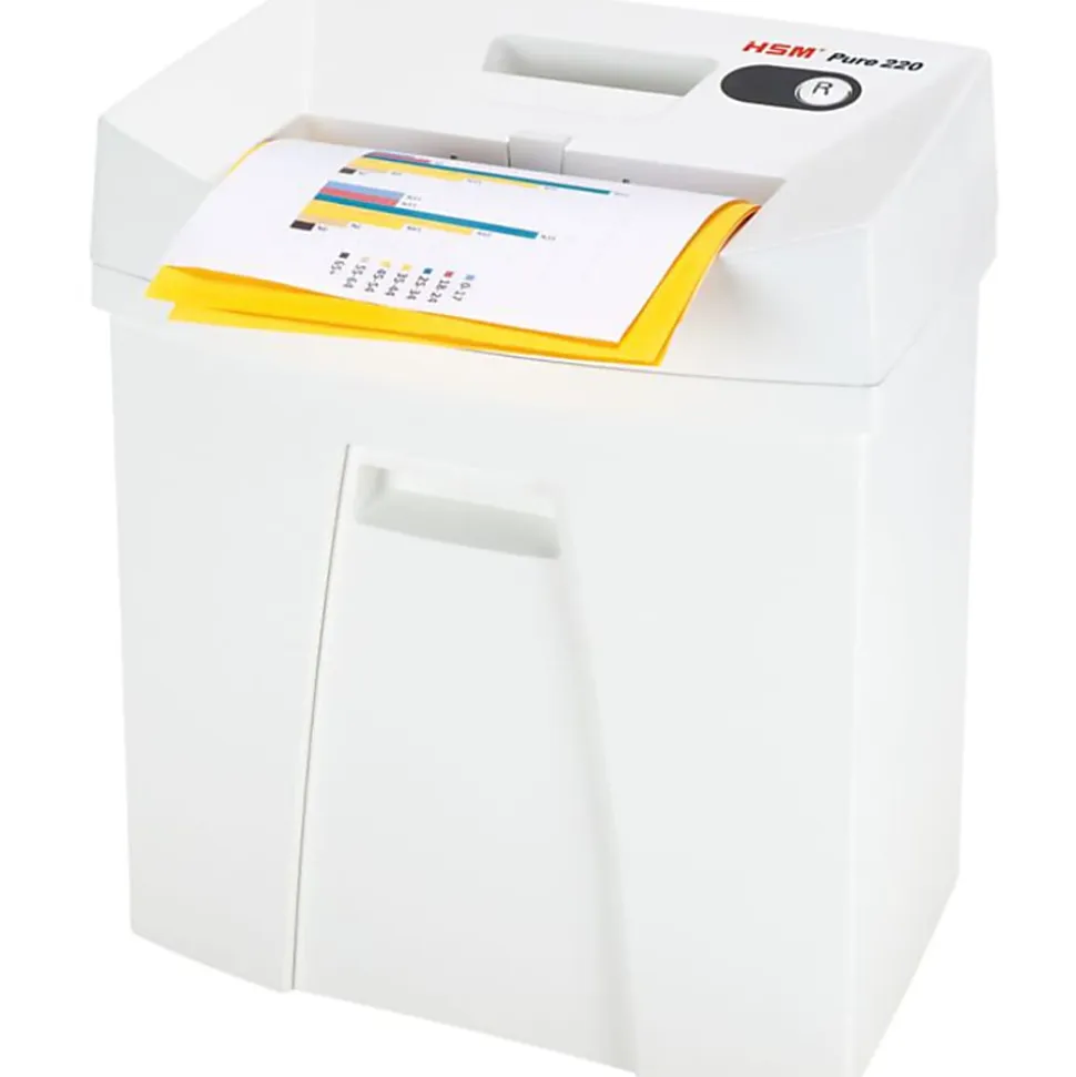 HSM Pure 220 Strip-Cut Shredder - Strip Cut - 13-15 Per Pass - 5.3 gal Waste Capacity