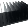 Huron Vertical Desk Organizer, 8 Compartment(s), Vertical, 7.75"H x 11"W x 15"D, Durable, Black, Steel