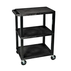 H. Wilson 3-Shelf Plastic Specialty Utility Cart, 34