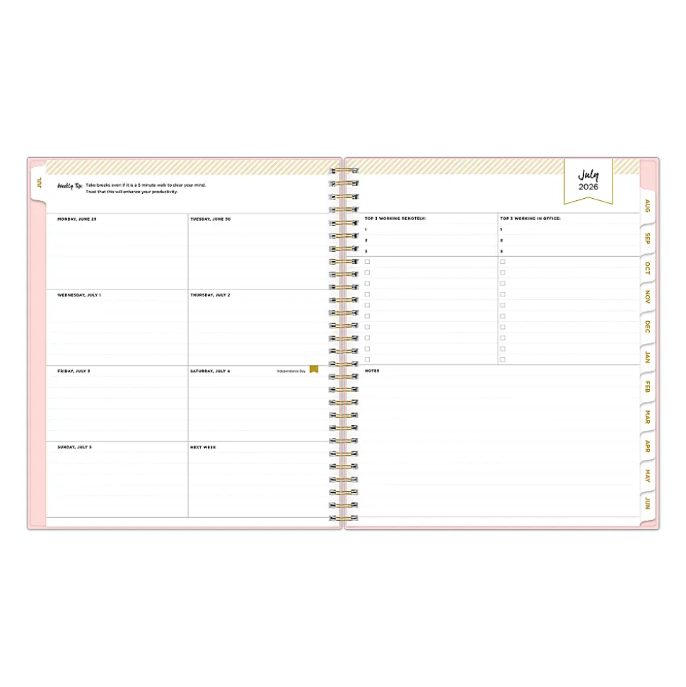 Hybrid Work Planner DD Blush Pebble PP 8x10 AY26–27