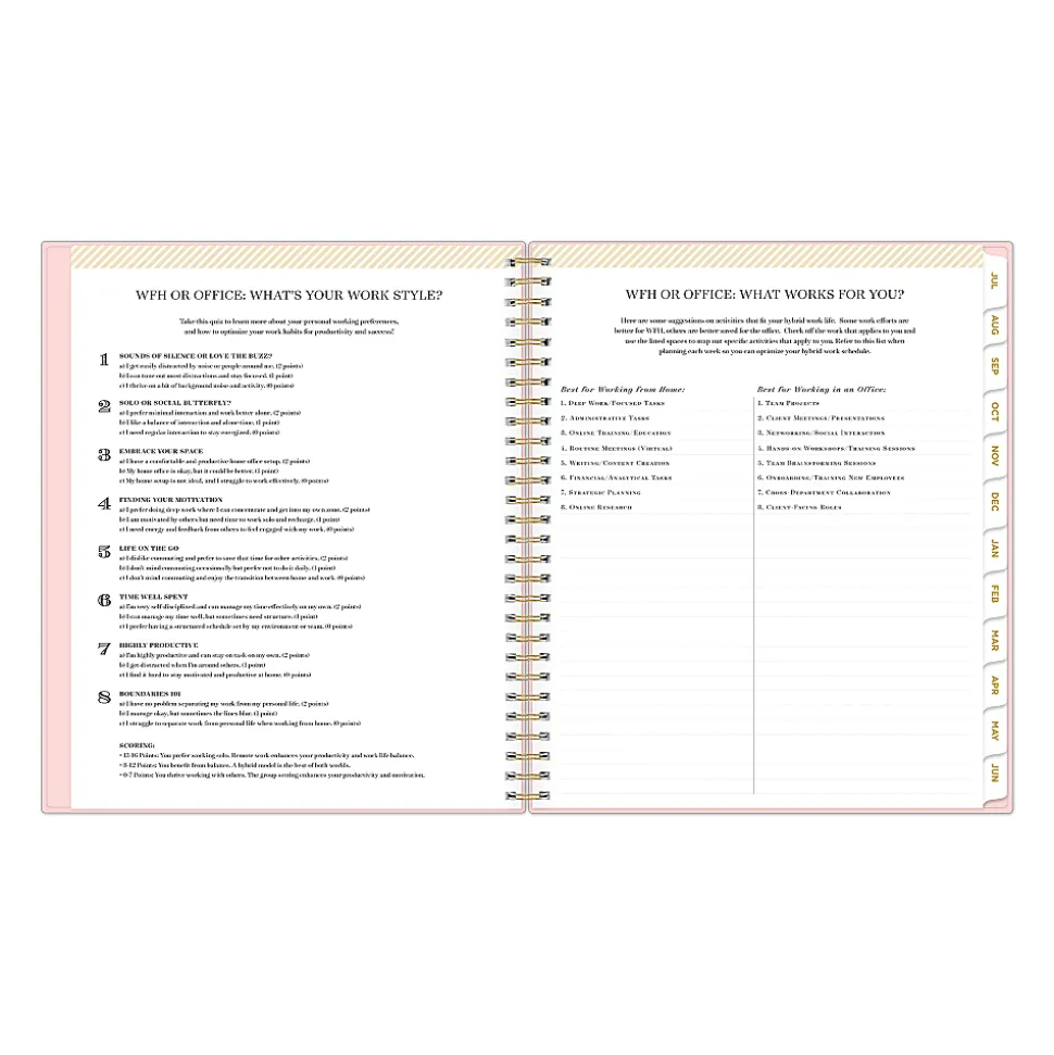 Hybrid Work Planner DD Blush Pebble PP 8x10 AY26–27