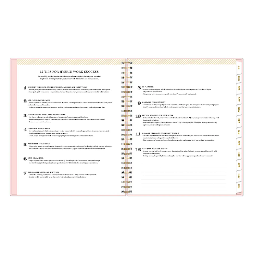 Hybrid Work Planner DD Blush Pebble PP 8x10 AY26–27