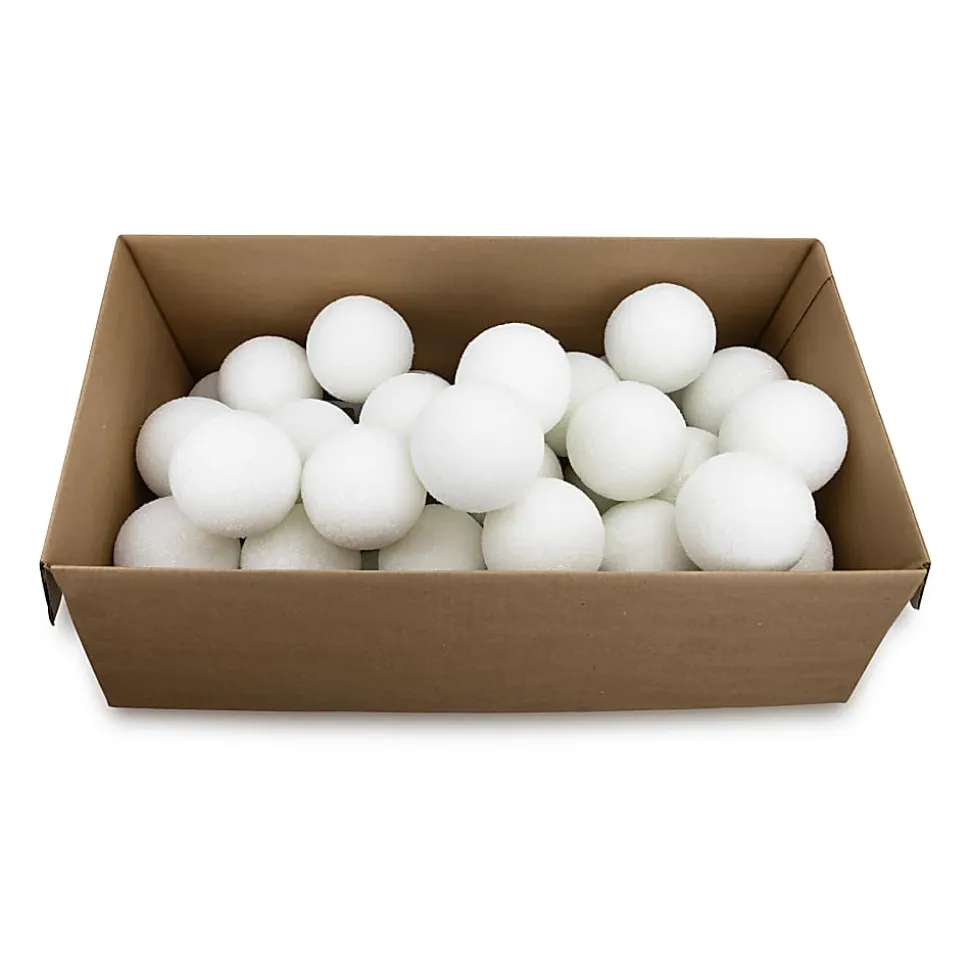 Hygloss® Craft Foam Balls, 4 Inch, White, Pack Of 36