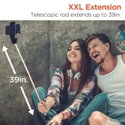 HyperGear SnapShot Wireless Selfie Stick, 7-1/2”H x 1-7/16”W x 1-13/16”L, Black, HPL15437