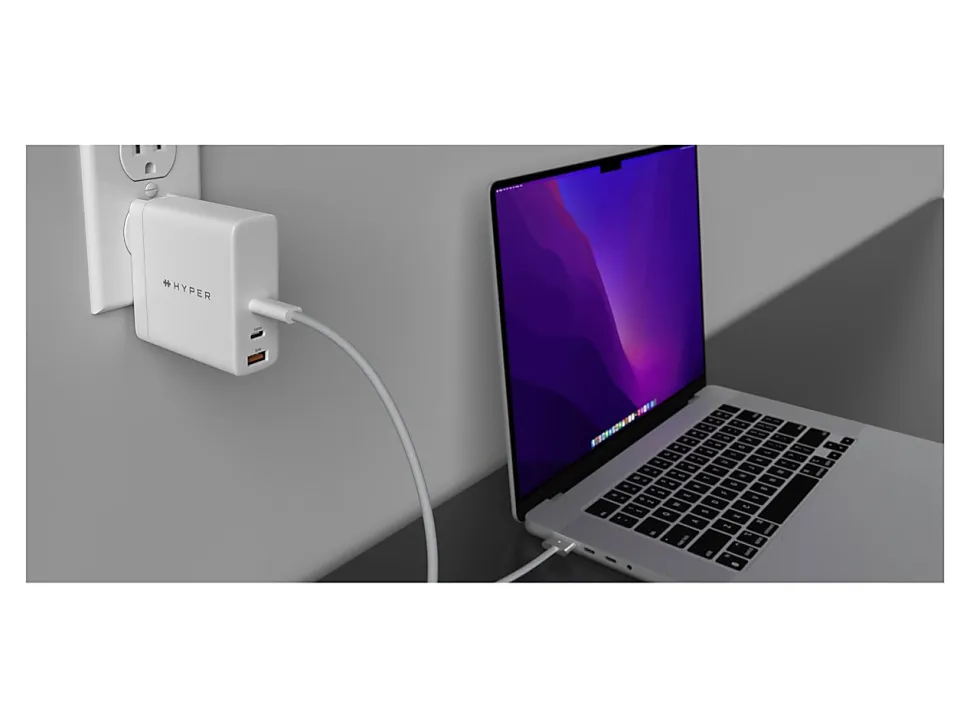 HyperJuice Power Adapter For MacBooks, iPads, iPhone, PCs And Android, White, HJG140US