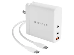 HyperJuice Power Adapter For MacBooks, iPads, iPhone, PCs And Android, White, HJG140US