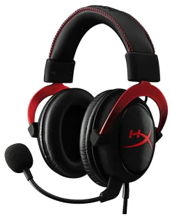 HyperX Cloud II Over-The-Head Gaming Headphones, Red