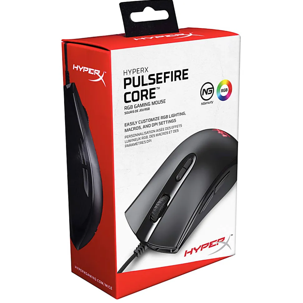 HyperX Pulsefire Core RGB Gaming Mouse, Black, HXMC004B
