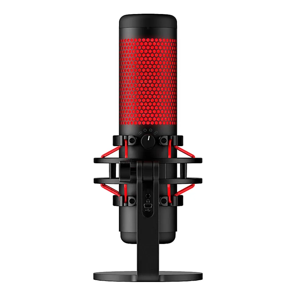 HyperX QuadCast USB Microphone, Red/Black, 4P5P6AA