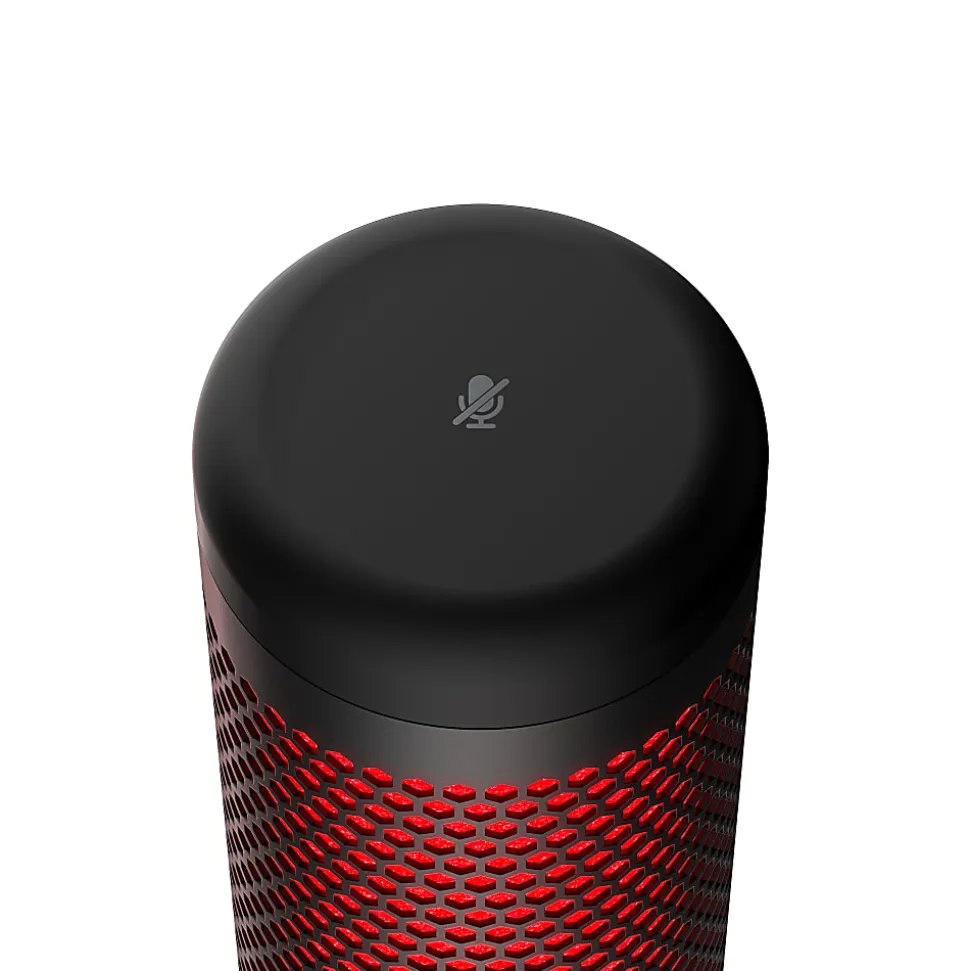 HyperX QuadCast USB Microphone, Red/Black, 4P5P6AA