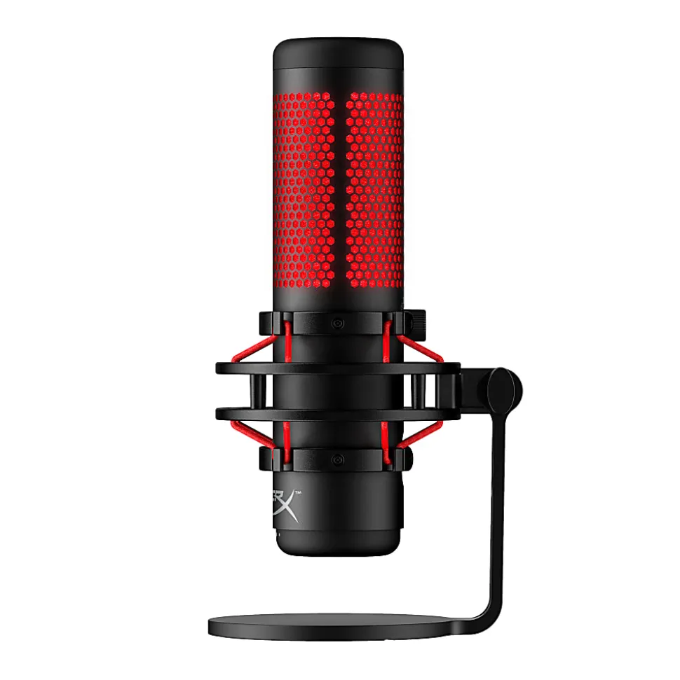 HyperX QuadCast USB Microphone, Red/Black, 4P5P6AA