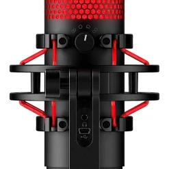 HyperX QuadCast USB Microphone, Red/Black, 4P5P6AA