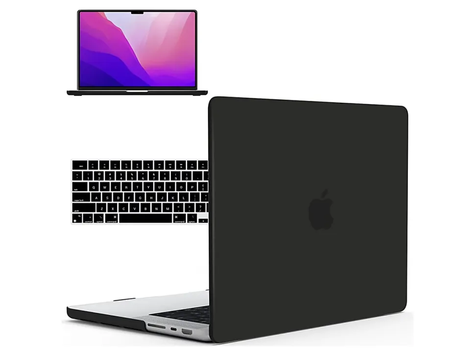 iBenzer Neon Party - Notebook shell case - 16" - black - for Macbook Pro 16.2" (Late 2021, Early 2023, Late 2023)