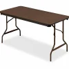Iceberg Economy Folding Table, Rectangle, 60"W x 30"D, Walnut
