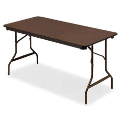 Iceberg Economy Folding Table, Rectangle, 60"W x 30"D, Walnut