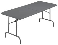 Iceberg IndestrucTable TOO Bifold Table - For - Table TopRectangle Top - 60" Table Top x 30" Table Topx 2" Table Top Thickness - 65457