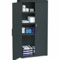 Iceberg OfficeWorks™ 66" High Storage Cabinet, Black