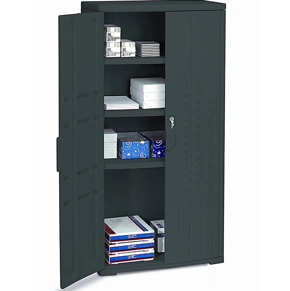 Iceberg OfficeWorks™ 66" High Storage Cabinet, Black