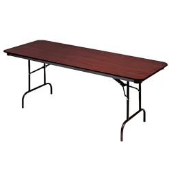Iceberg Premium Folding Table, Rectangular, 60"W x 30"D, Mahogany/Brown