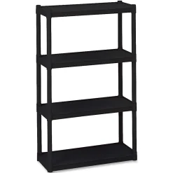 Iceberg 4-Shelf Open Storage System, Black