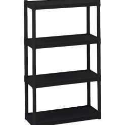 Iceberg 4-Shelf Open Storage System, Black