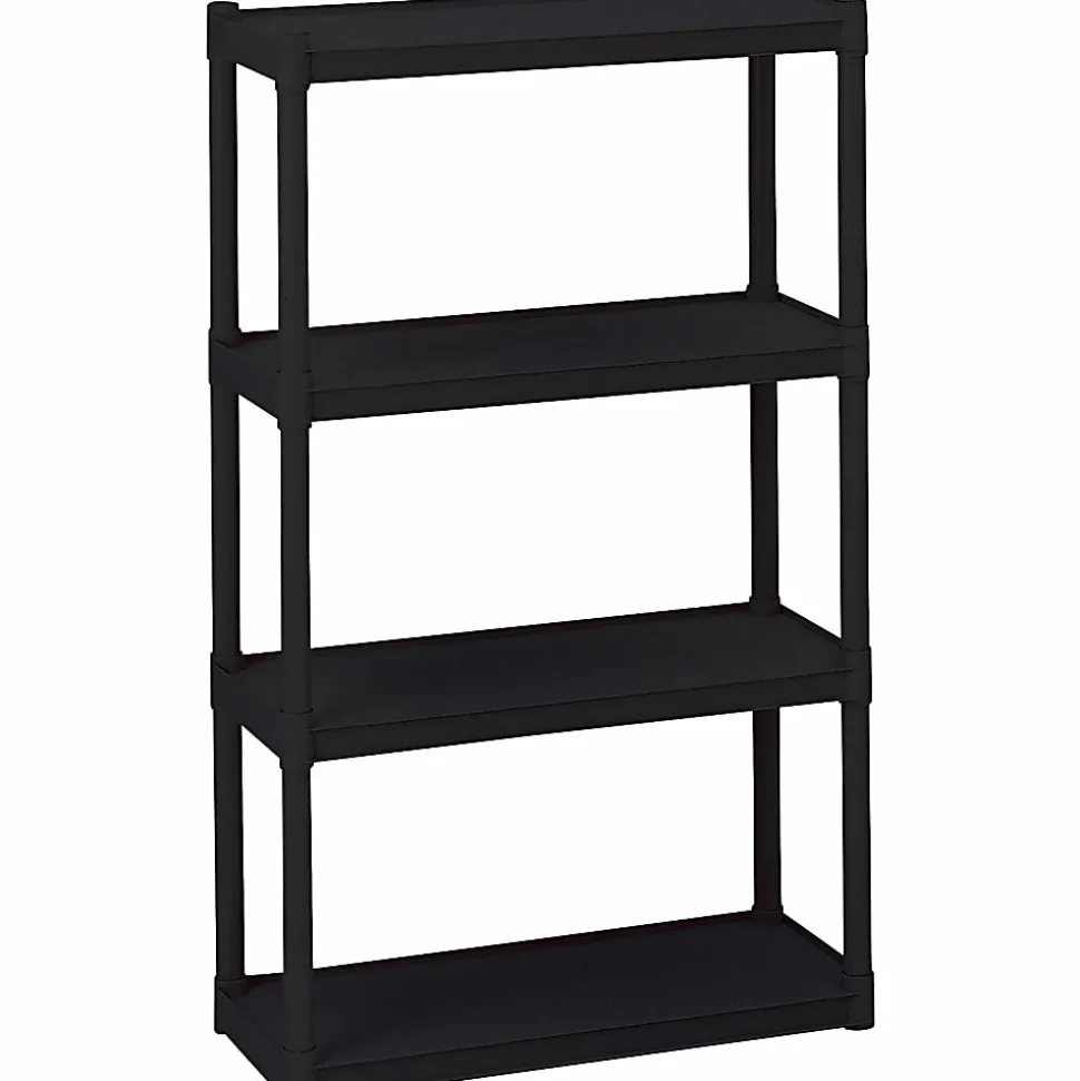Iceberg 4-Shelf Open Storage System, Black