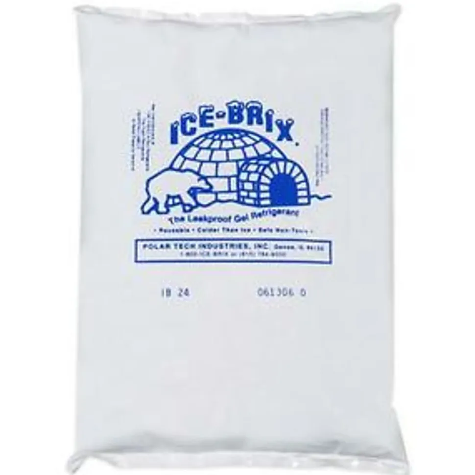 Ice-Brix™ Cold Packs, 24 oz, 8" x 6" x 1 1/4", Box Of 12