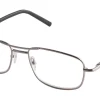 ICU Eyewear DDE Men's Reader Glasses, Silver, +1.50