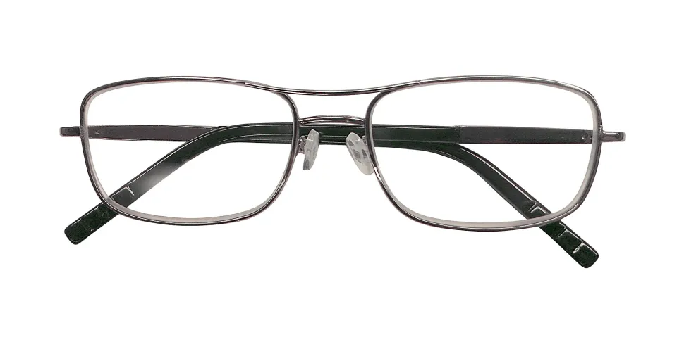 ICU Eyewear DDE Men's Reader Glasses, Silver, +2.50