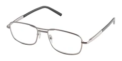 ICU Eyewear DDE Men's Reader Glasses, Silver, +2.50