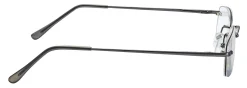 ICU Eyewear Men's Rimless Reading Glasses, Gunmetal, 2.25x