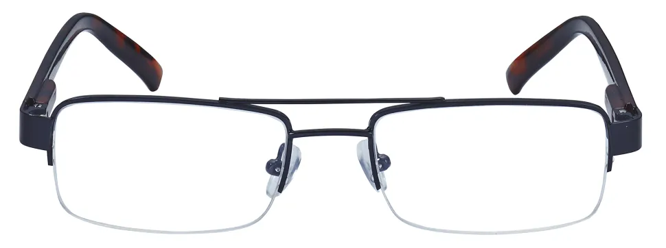 ICU Eyewear Men's Rimless Reading Glasses, Black, 2.25x