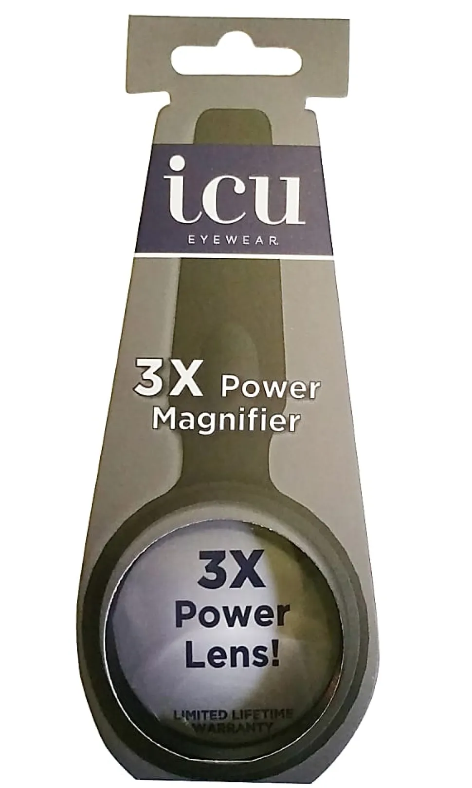 ICU Eyewear Mini Handheld Magnifier, Black