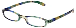 ICU Eyewear Rectangular Striped Reading Glasses, Green, +2.00