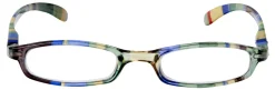 ICU Eyewear Rectangular Striped Reading Glasses, Green, +3.00