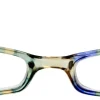 ICU Eyewear Rectangular Striped Reading Glasses, Green, +1.50
