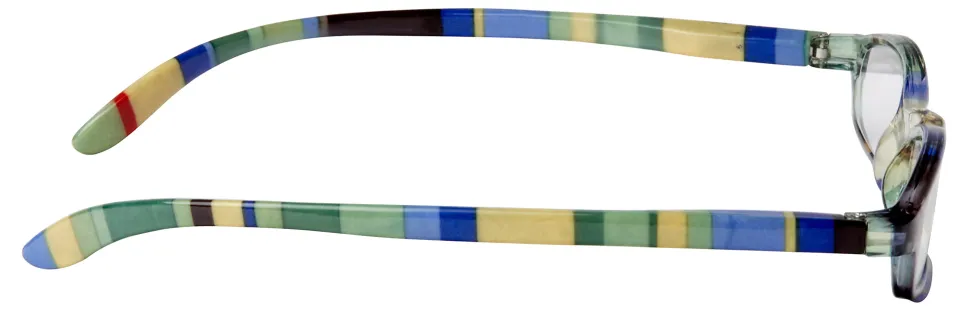 ICU Eyewear Women's Striped Reading Glasses, Multicolor, 1.75x
